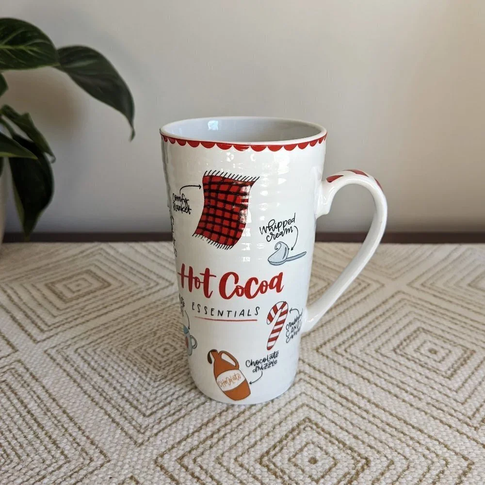 Pier‎ 1 Hot Cocoa/Coffee Mug Holiday 16oz